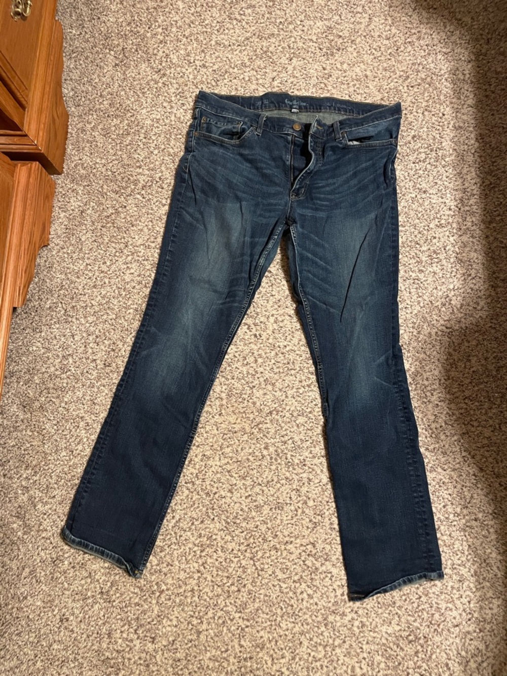 Men’s Goodfellow Dark Wash Slim Total Flex Jeans - Blue